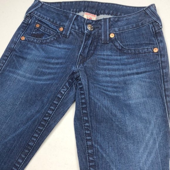 LIKE NEW TRUE RELIGION STELLA SKINNY JEANS 27x33 MADE IN USA 🇺🇸 - Picture 8 of 14